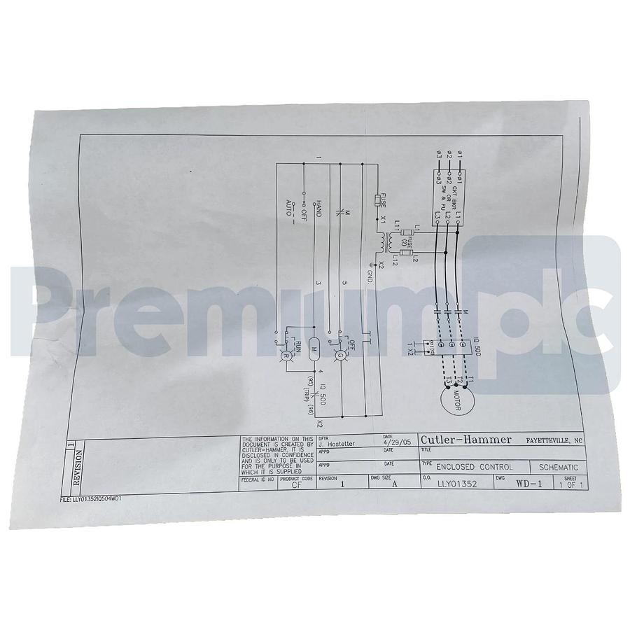 EATON CUTLER-HAMMER ECN2414CHC MODS: P3A23C40 NEMA MOTOR CONTROL W/ IQ504A NSMP