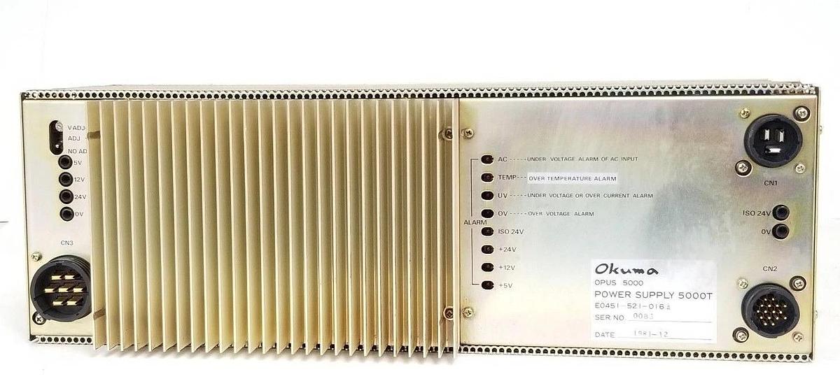 Used OKUMA OPUS 5000 E0451-521-016A POWER SUPPLY 5000T E0451521016A