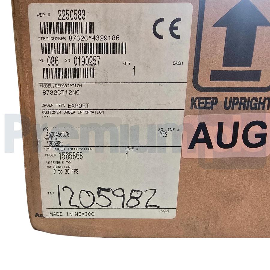 Emerson Rosemount 8732CT12N0 Smart Magnetic Flowmeter Transmitter 0 to 30 FPS
