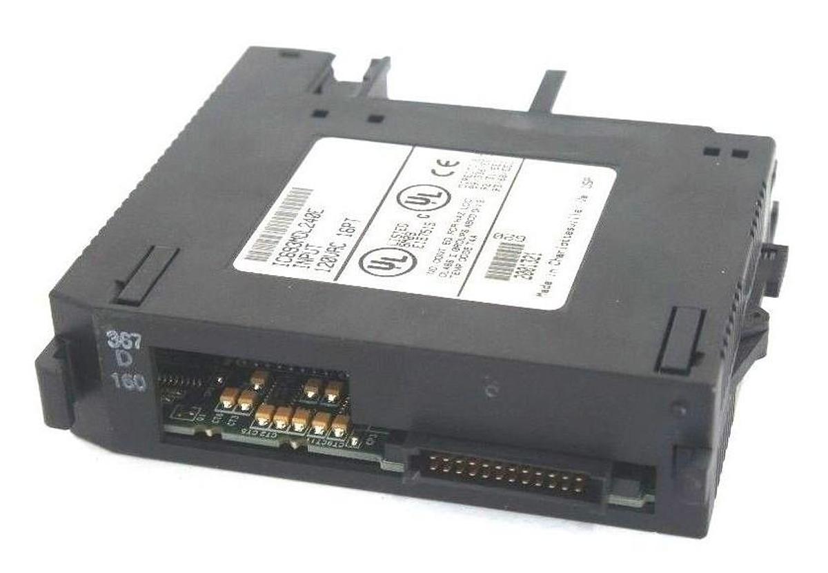 Used GE FANUC IC693MDL240E INPUT MODULE 120VAC INPUT 16PT MISSING DOOR & LENS
