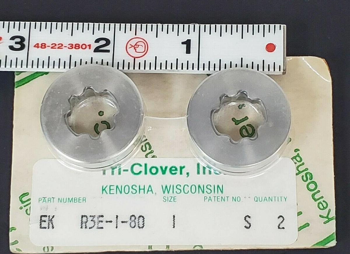 Used LOT OF 2 NEW TRI-CLOVER EK R3E-1-80-1-S SEAL RINGS R3E-1-80 SIZE 1