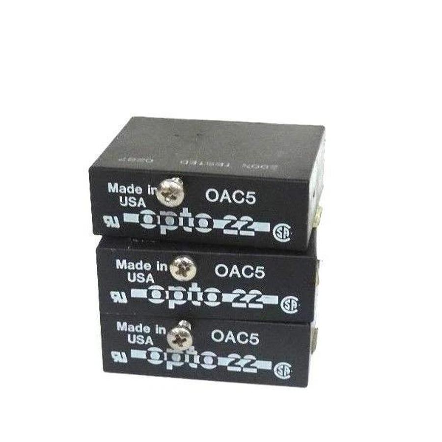 Used LOT OF 3 OPTO 22 OAC5 I/O MODULES 5VDC LOGIC 12-140VAC OUT
