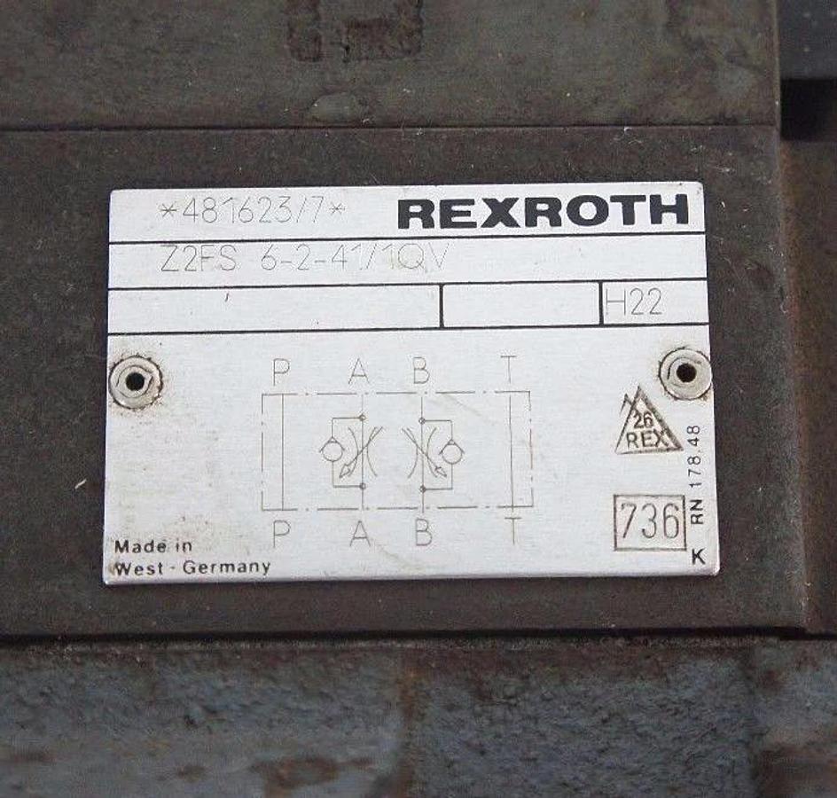 Used REXROTH 4WEH16J60/6AW120-60NETS2 VALVE W/ Z2FS-6-2-41-10V & 4WE6J52/AW120-60