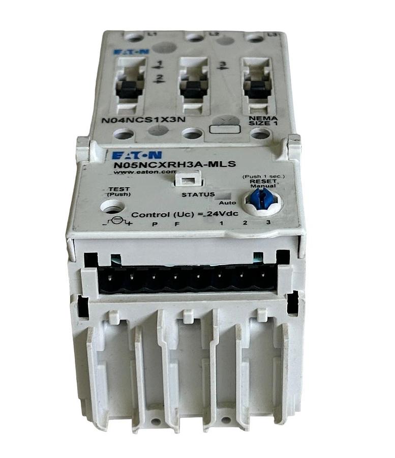 Used NEW EATON N101CS1H3A-MLS / 3-1584-006A NEMA FVNR SIZE 1 STARTER 27A 24VDC 3-POLE