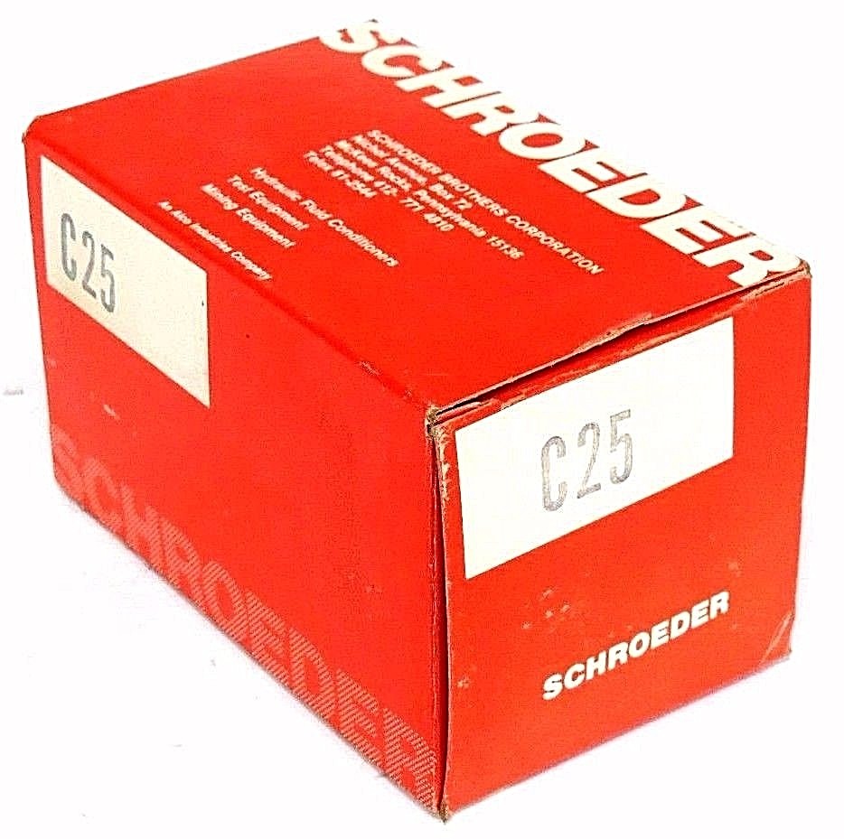 Used NIB SCHROEDER C25 FILTER ELEMENT