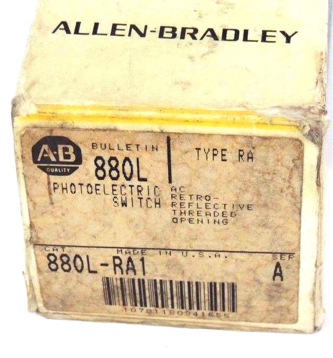 Used NIB ALLEN BRADLEY 880L-RA1 SER. A PHOTOELECTRIC SWITCH 880LRA1