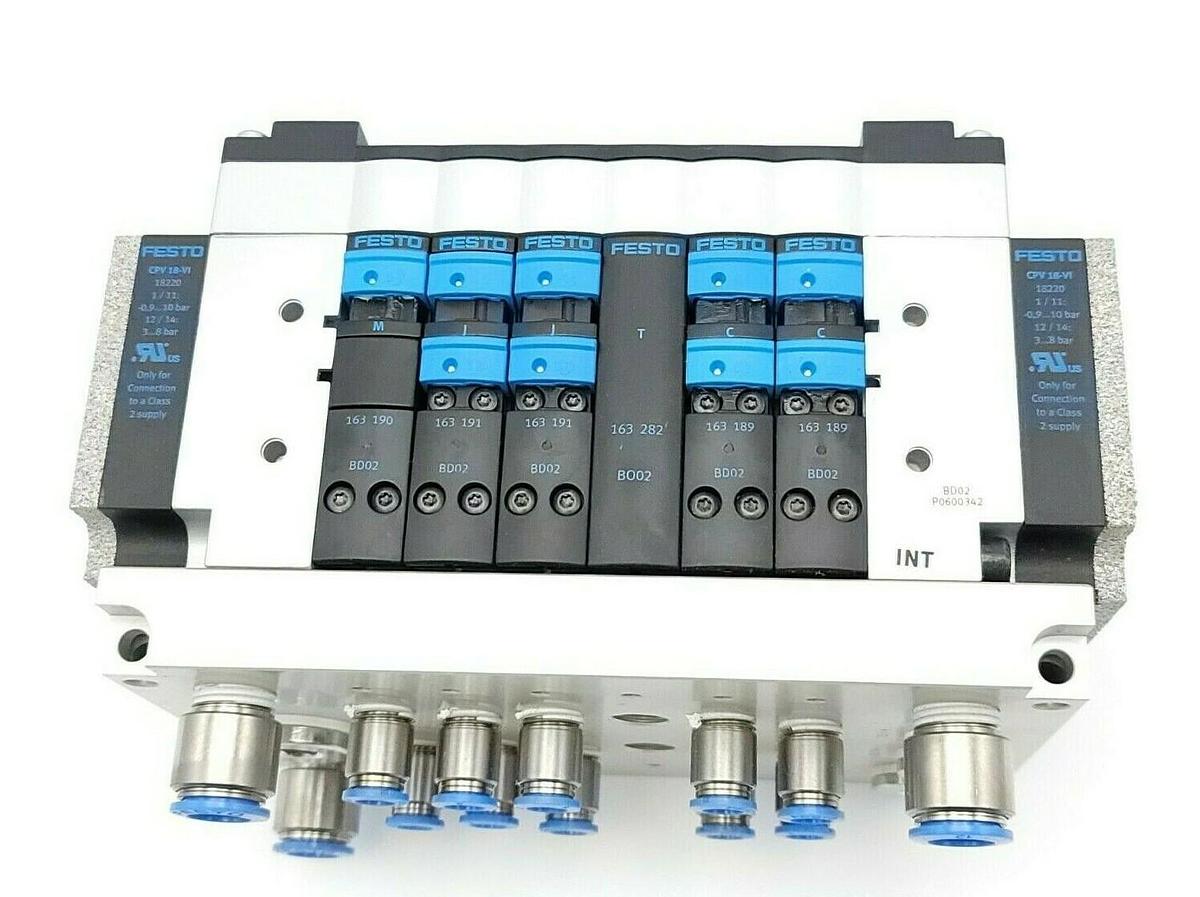 Used NEW FESTO CPV18-VI 10P-18-6B-FB-R-J-MJJTCC+PA VALVE TERMINAL MAT. NR. 18220