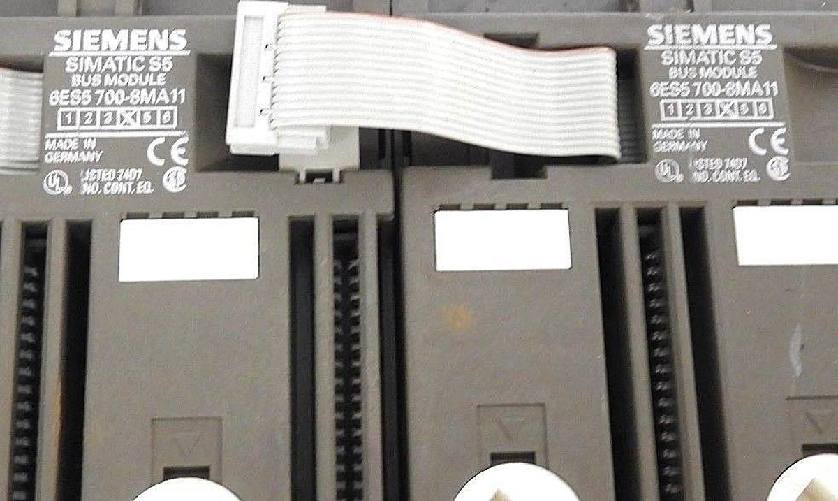 Used LOT OF 3 SIEMENS 6ES5-700-8MA11 BUS MODULES 6ES57008MA11