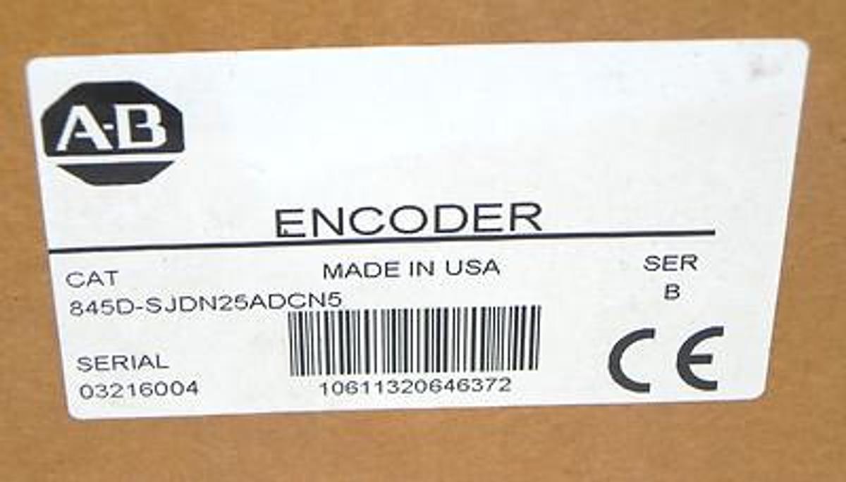 NIB ALLEN BRADLEY 845D-SJDN25ADCN5 ENCODER 845DSJDN25ADCN5 SER. B
