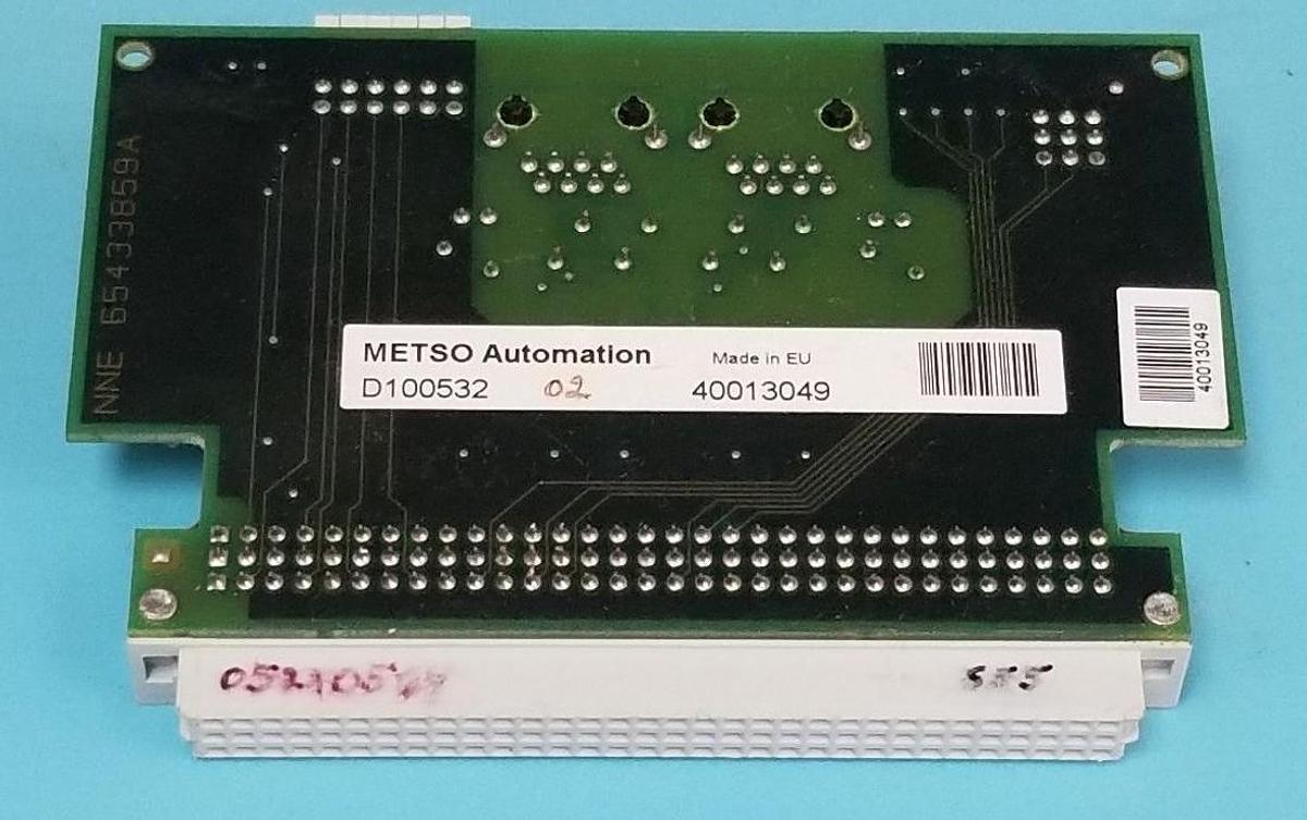 Used METSO AUTOMATION D100532 02 PLC BOARD NNE 65433859A/B, 40013049, 65433859B