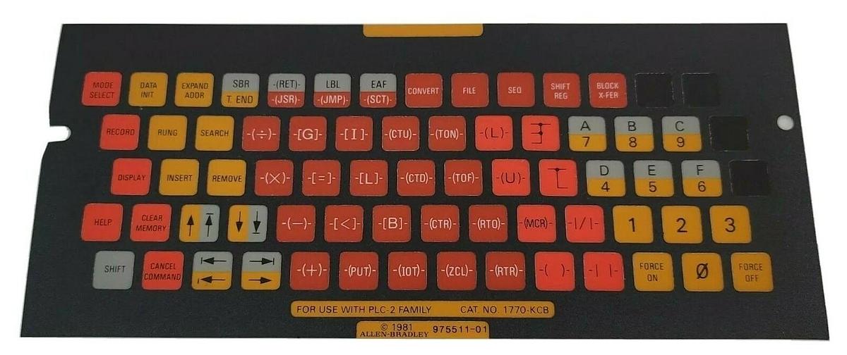 Used NEW ALLEN BRADLEY 975511-01 KEYBOARD OVERLAY 1771-KBC