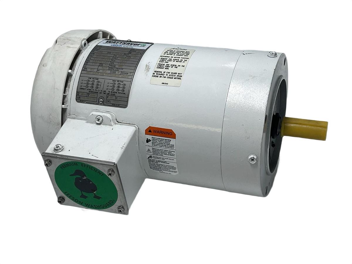 Leeson 119468.00 Washguard Premium Efficient Motor 1HP 1750RPM 3PH 56C Stainless