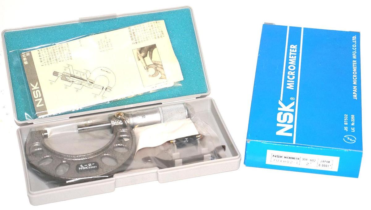 Used NIB NSK YUXB02-1 MICROMETER 1-2'', 0.0001 YUXB021
