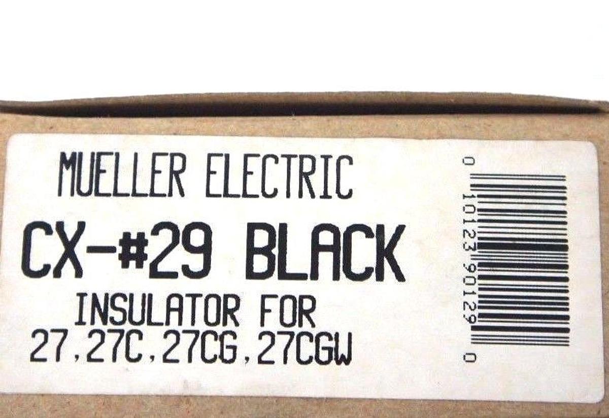 Used LOT OF 10 NIB MUELLER ELECTRIC CX-#29 BLACK ALLIGATOR CLIP INSULATORS