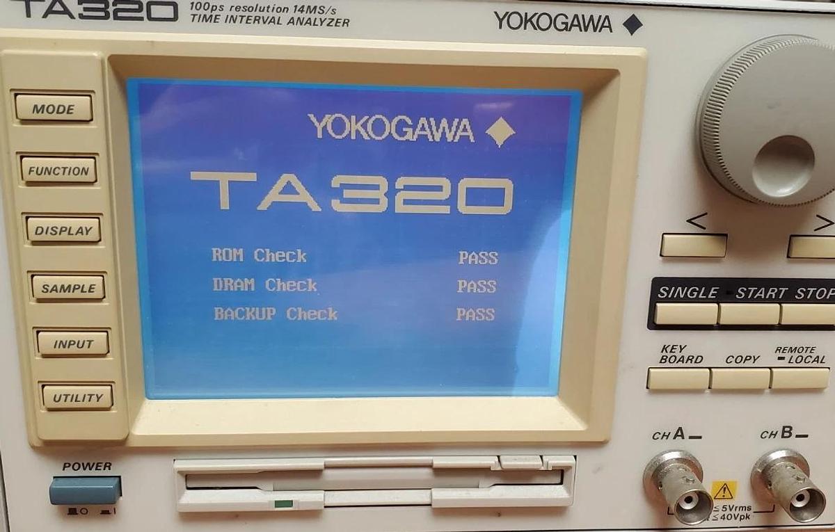 Used YOKOGAWA TA320 100PS RESOLUTION 14M/S TIME INTERVAL ANALYZER 704210 D
