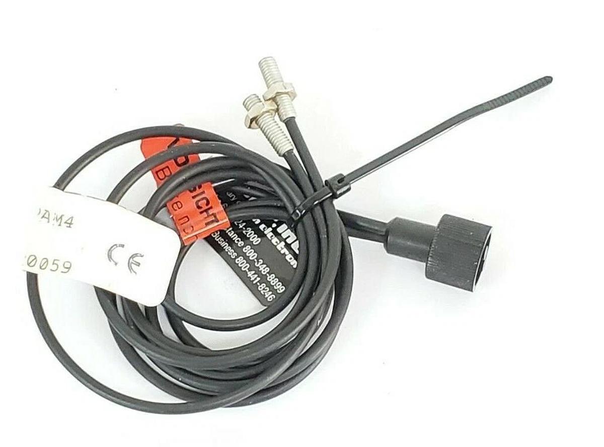 Used IFM EFECTOR FE-00-P-A-M4/2M PHOTOELECTRIC THROUGH BEAM M4 96MM, FE00PAM4