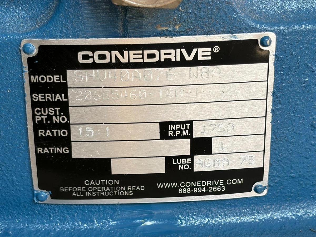 Cone-Drive SHV40A076-W8A HP Series Worm Gear Reducer 15:1 Ratio 1250 RPM NSNP