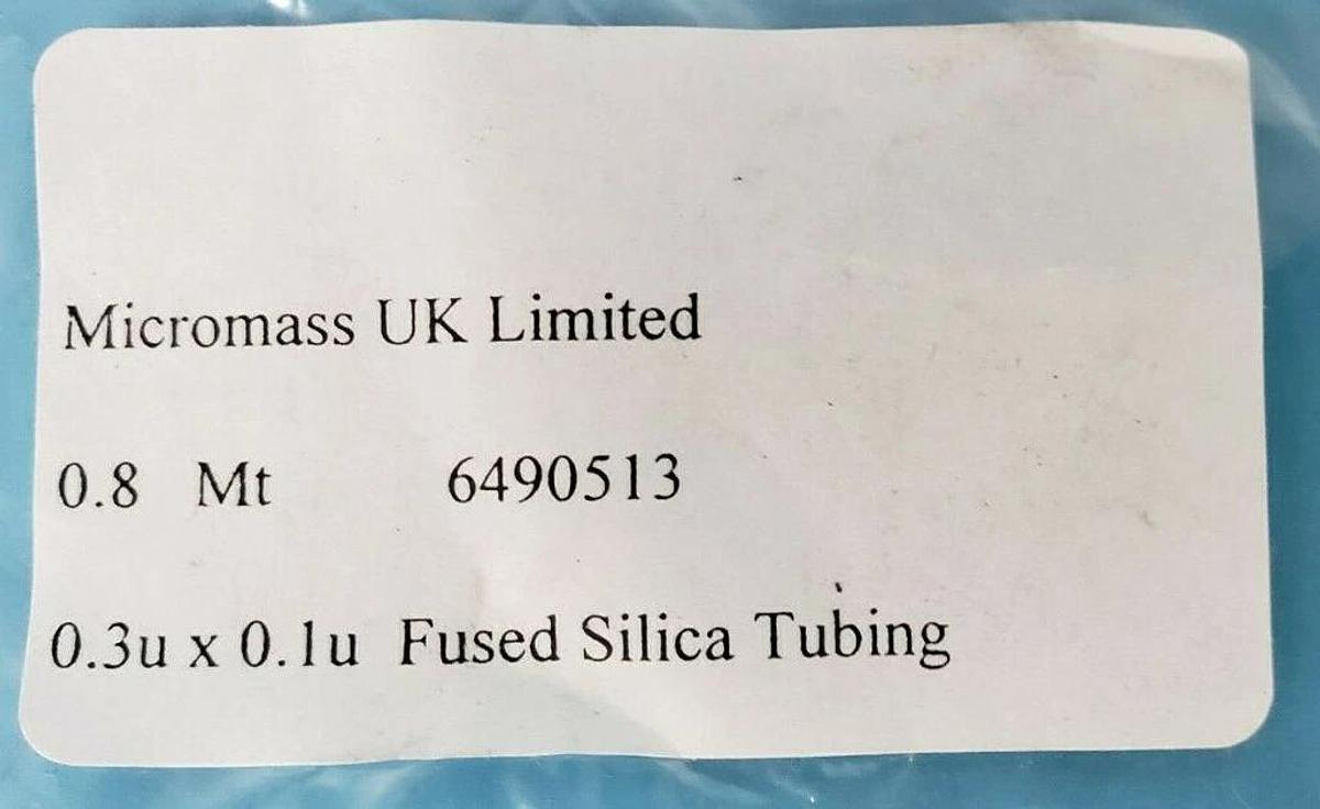 Used NEW MICROMASS UK LIMITED 0.8 MT 6490513 0.3U X .1u FUSED SILICA TUBBING