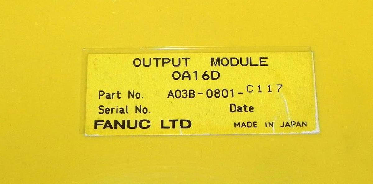 Used LOT OF 2 FANUC INPUT AND OUTPUT MODULES A03B-0801-C117, A03B-0801-C125