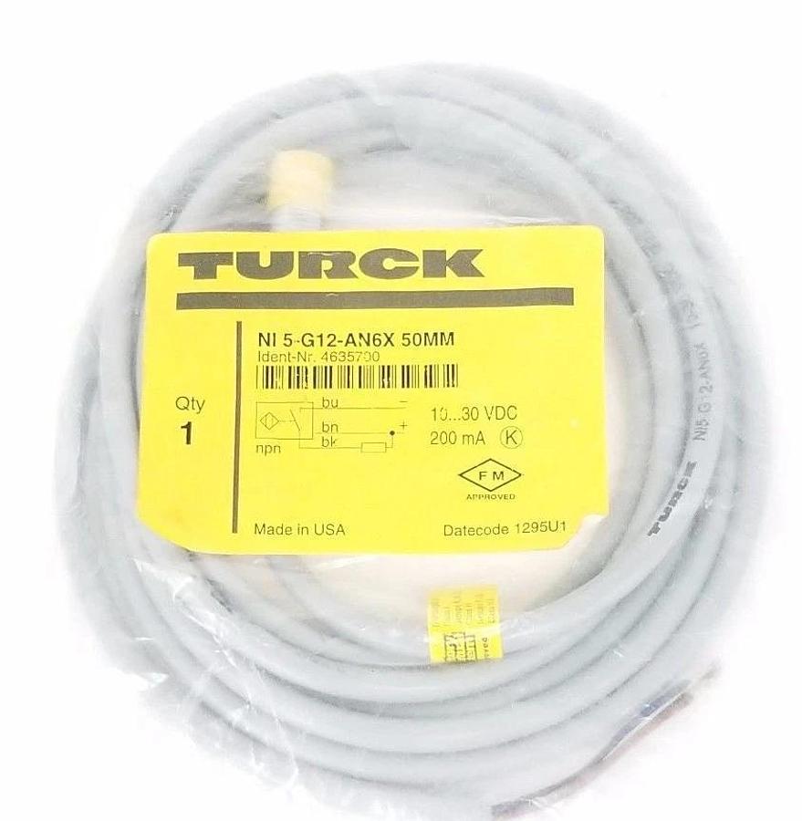 Used NEW TURCK NI 5-G12-AN6X 50MM PROXIMITY SENSOR 4635700