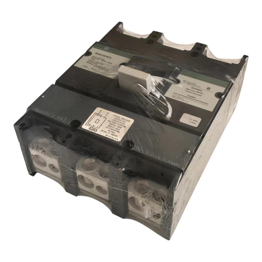 GE TJJ436Y400 400A 600V 3-Pole J600 Line Molded Case Circuit Breaker Switch NSNP