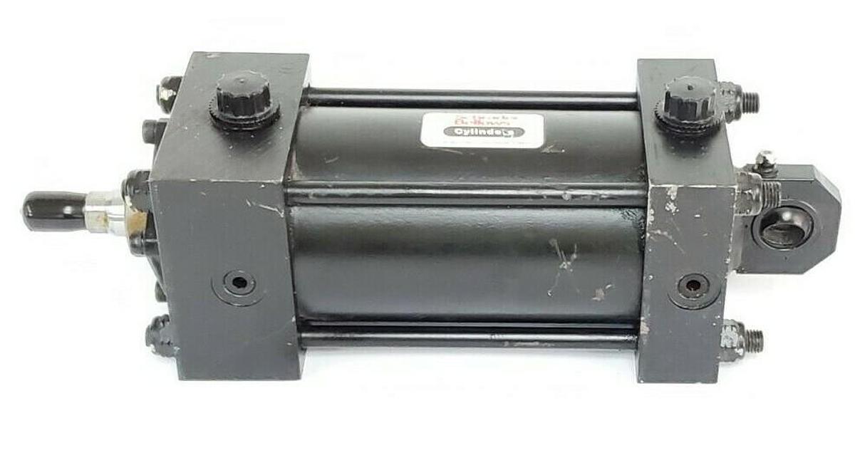 Used SCHRADER BELLOWS FAC109221 PNEUMATIC CYLINDER, 5.000" STROKE, 250PSI AIR