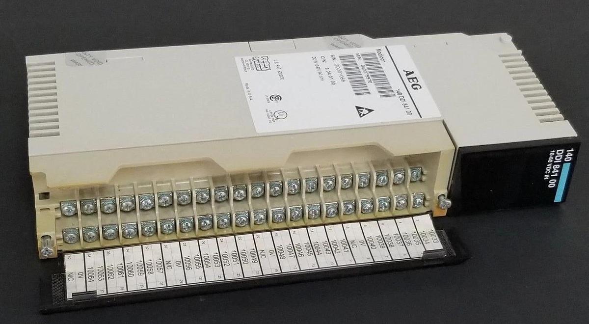 Used AEG / MODICON 140 DDI 841 00 INPUT MODULE 042279970 C/N: 6 04 01 00 10-60V