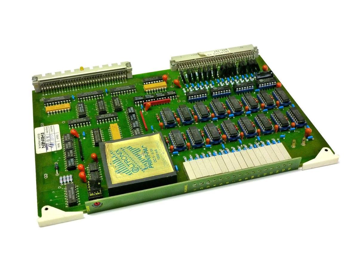Used HEINEN ELECTRONIK DA1610/0 K5 AF PRINTED CIRCUIT BOARD 61356-7.4, DA16