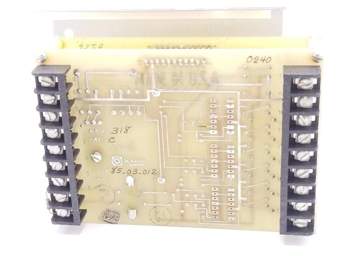 Used DORADO 1286B ISS 3 CONTROL BOARD W/ MODEL 318 FREQ. C, CODE: 85.03.012
