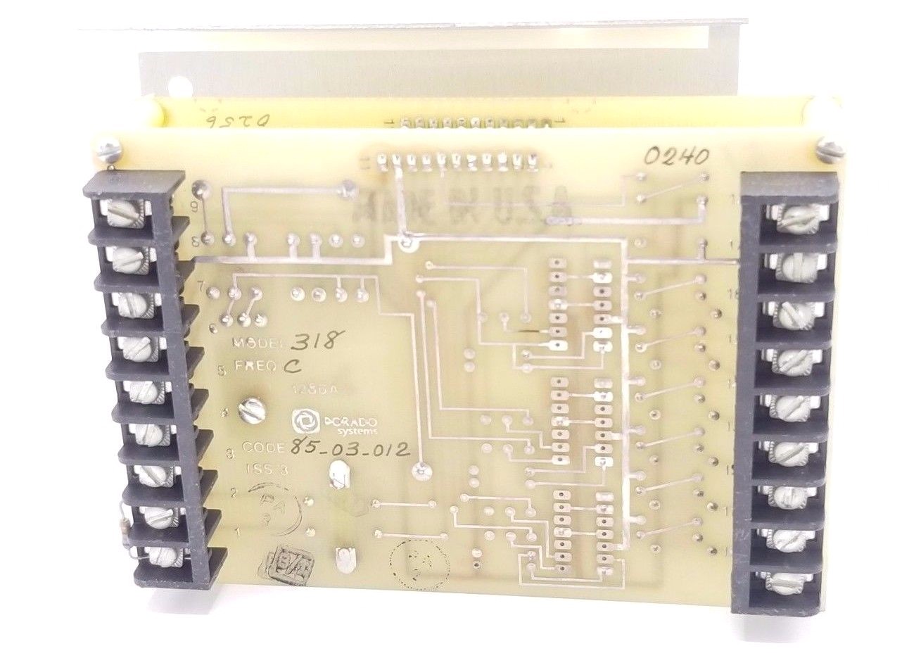 Used DORADO 1286B ISS 3 CONTROL BOARD W/ MODEL 318 FREQ. C, CODE: 85.03.012