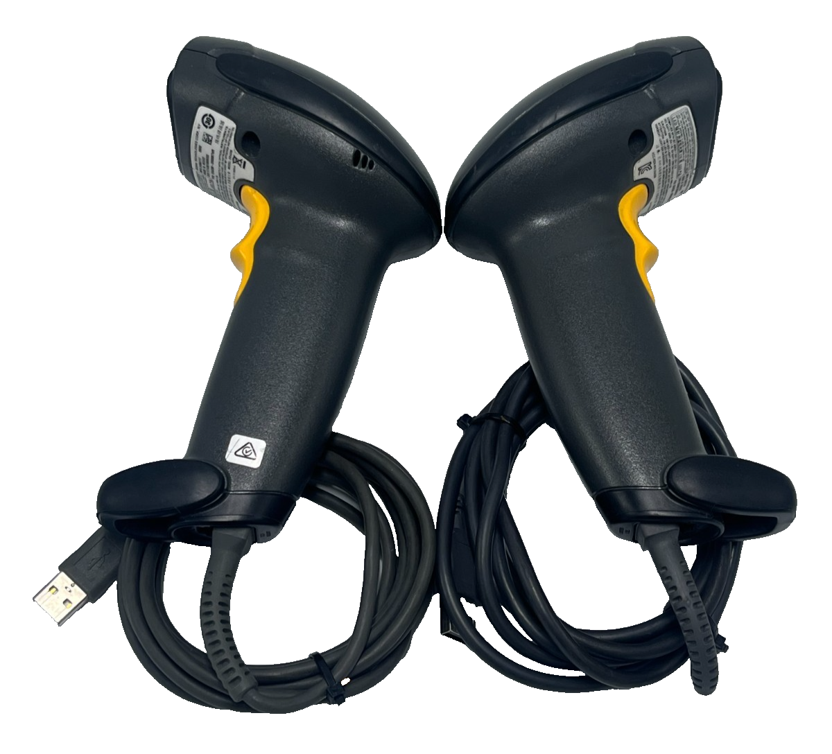 Used (2) ZEBRA DS4208-SR0007WR Corded 2D Barcode Scanners W/ USB Cables, NSNP