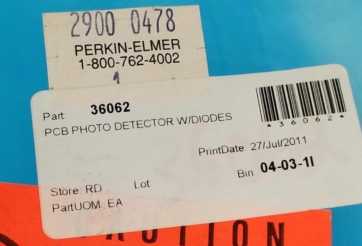 NEW PERKIN-ELMER 2900-0478 PHOTO DIODE BOARD 1750-0309-C REV. A, 126312