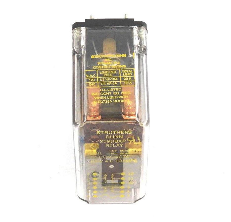 Used STRUTHERS DUNN 219BBXP RELAY 120V, 50/60HZ, 10A