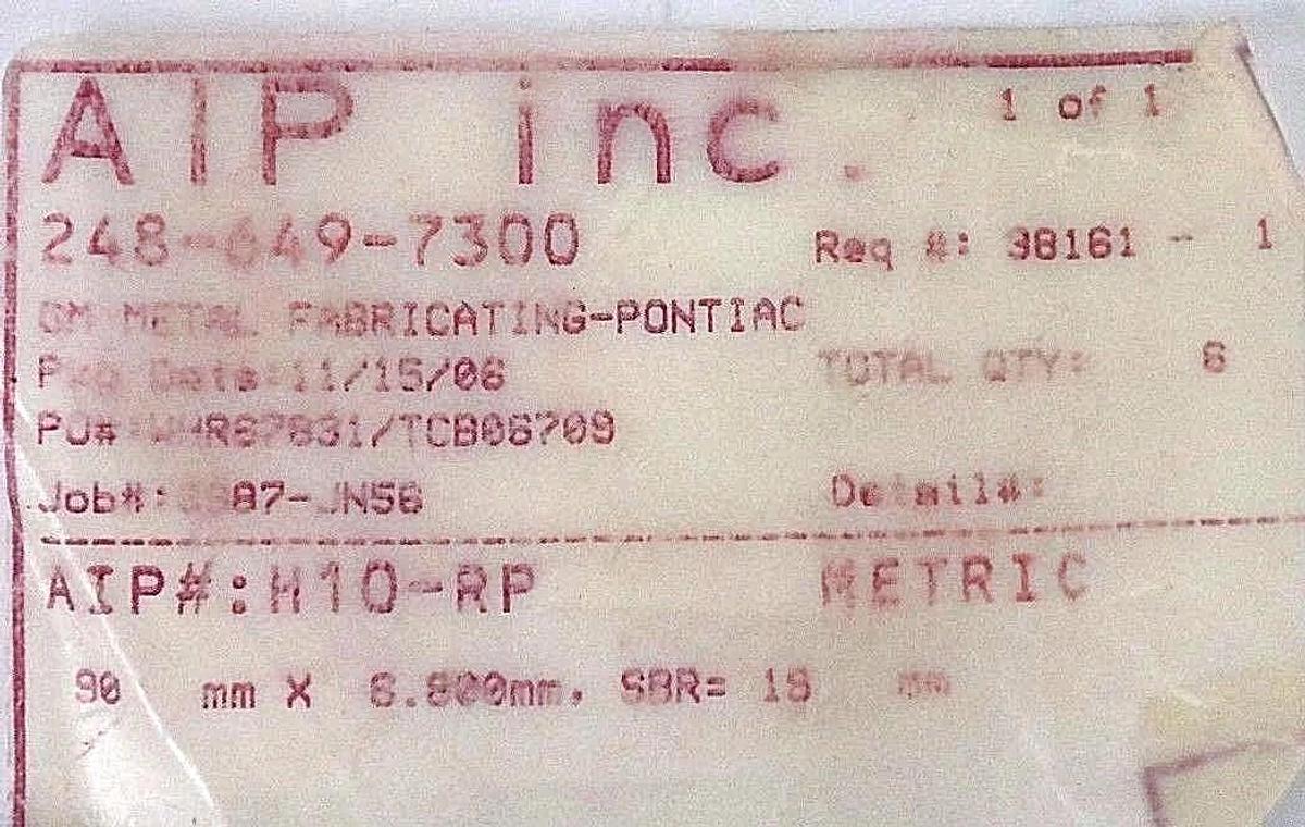 Used NIB AIP INC. 638161-1 PUNCH 0987-JN56 RND 10X90 P6.80, H10-RP - LOT OF 6