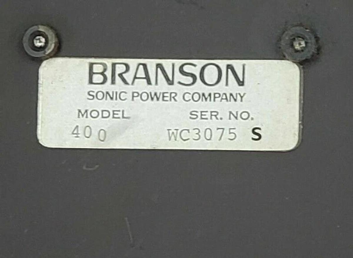 Used BRANSON SERIES 400 MODEL 400 ULTRASONIC PLASTIC WELDER