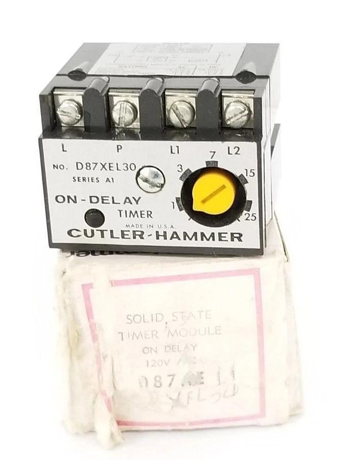 Used CUTLER HAMMER D87XEL30 ON DELAY TIMER 120V 30 SEC. SER. A1