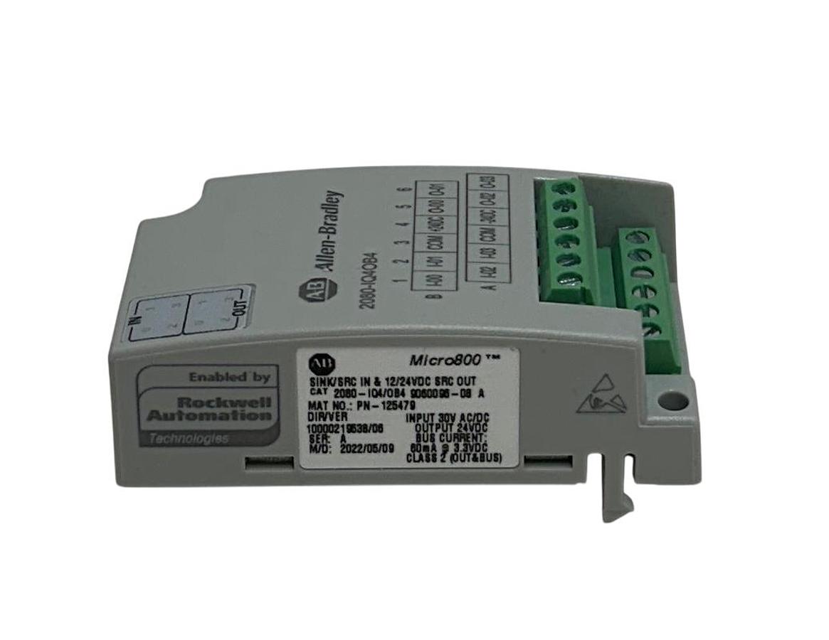 Used Allen Bradley 2080-IQ4/OB4 /A Micro800 Digital I/O Combo Module 2080-IQ4OB4 NSNP