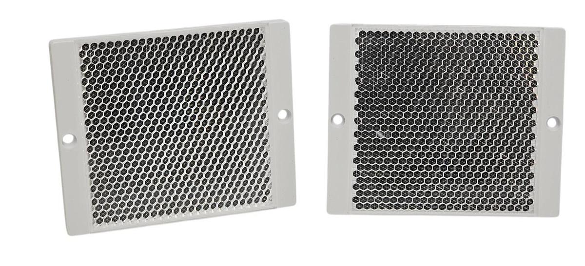 LOT OF 2 NEW LEUZE TKS 100X100 REFLECTORS RECTANGULAR ADHESIVE 96 MM X 96 MM