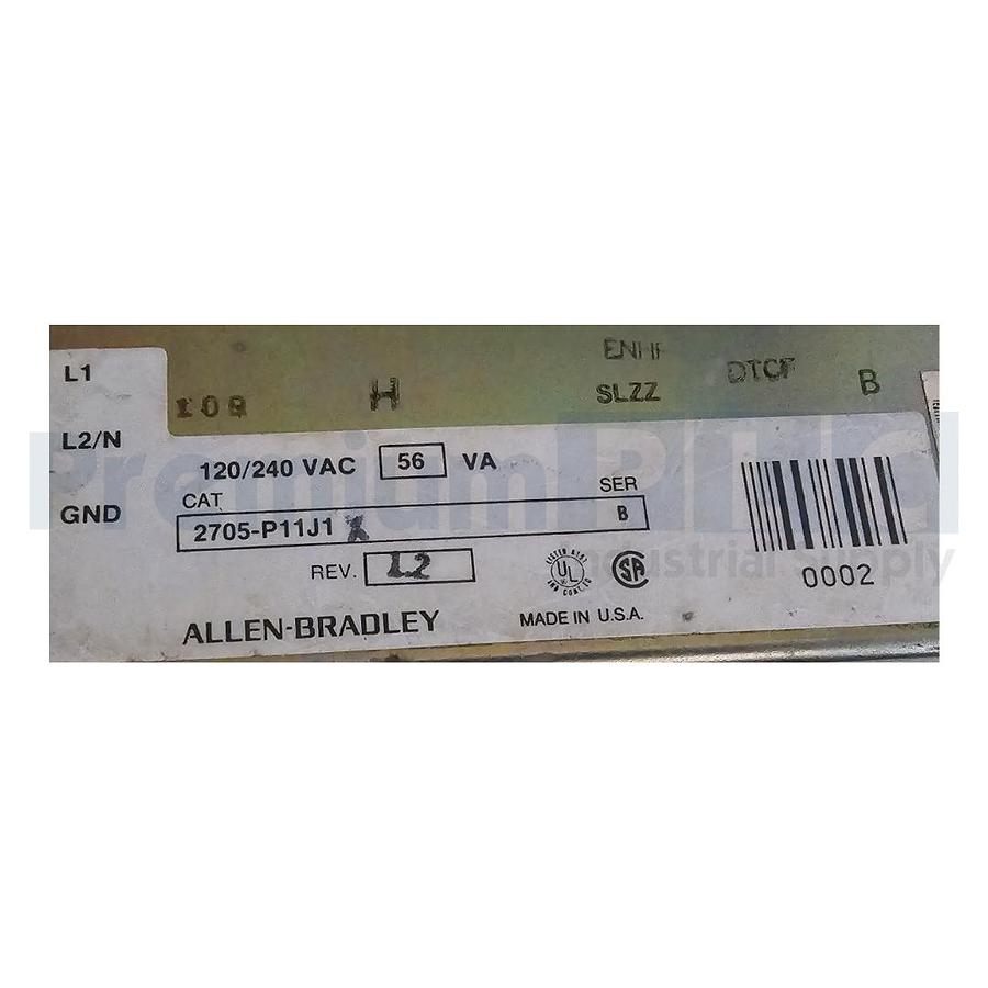Used ALLEN BRADLEY 2705-P11J1 /B RediPANEL LIGHTED PUSH BUTTON MODULE 120/240VAC REPR