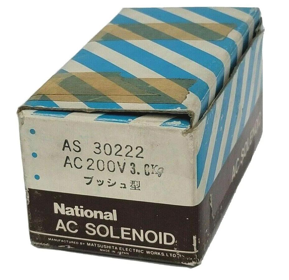 Used NIB NATIONAL MATSUSHITA AS30222 AC SOLENOID COIL AC200V 50-60HZ