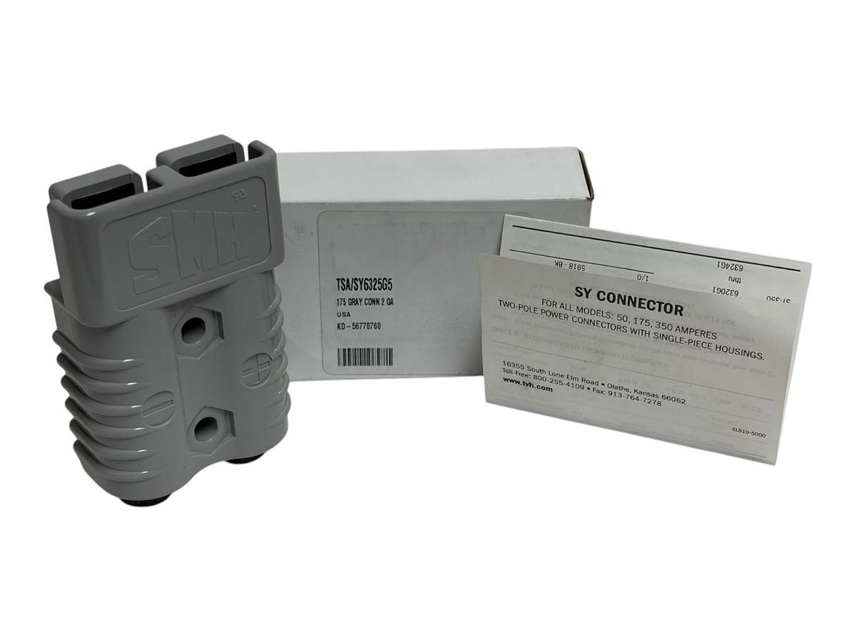 Used LOT OF 6 SMH SY6325G5 SY175 Grey 175A Quick Disconnect Forklift Connector 2 GA
