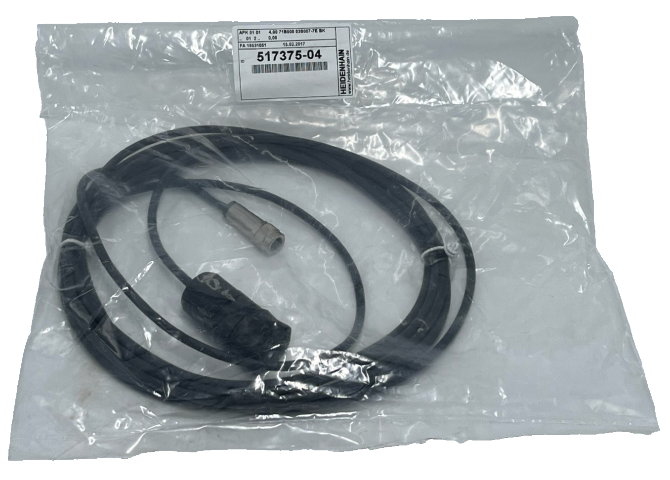 Used Heidenhain 517375-04 4m Adapter Cable | Genuine OEM CNC Interface Cable