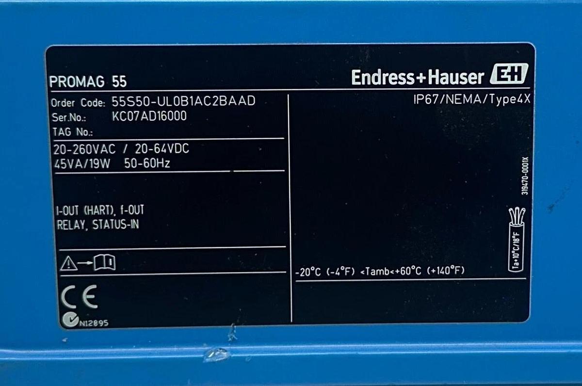 ENDRESS+HAUSER 55S50-UL0B1AC2BAAD / 55S50UL0B1AC2BAAD PROMAG 55 FLOW METER NSNP