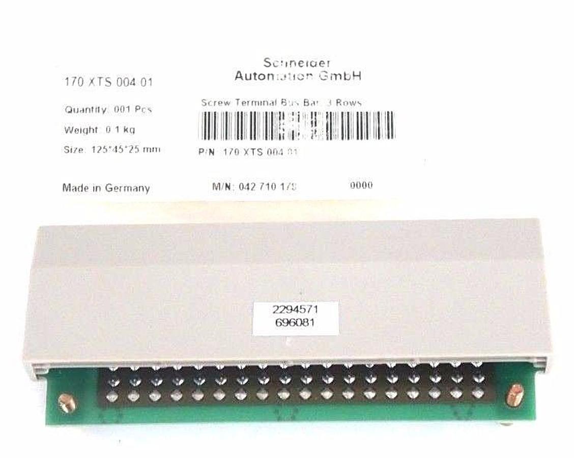 Used NIB SCHNEIDER AUTOMATION 170XTS00401 SCREW TERMINAL BUS BAR, 3 ROWS