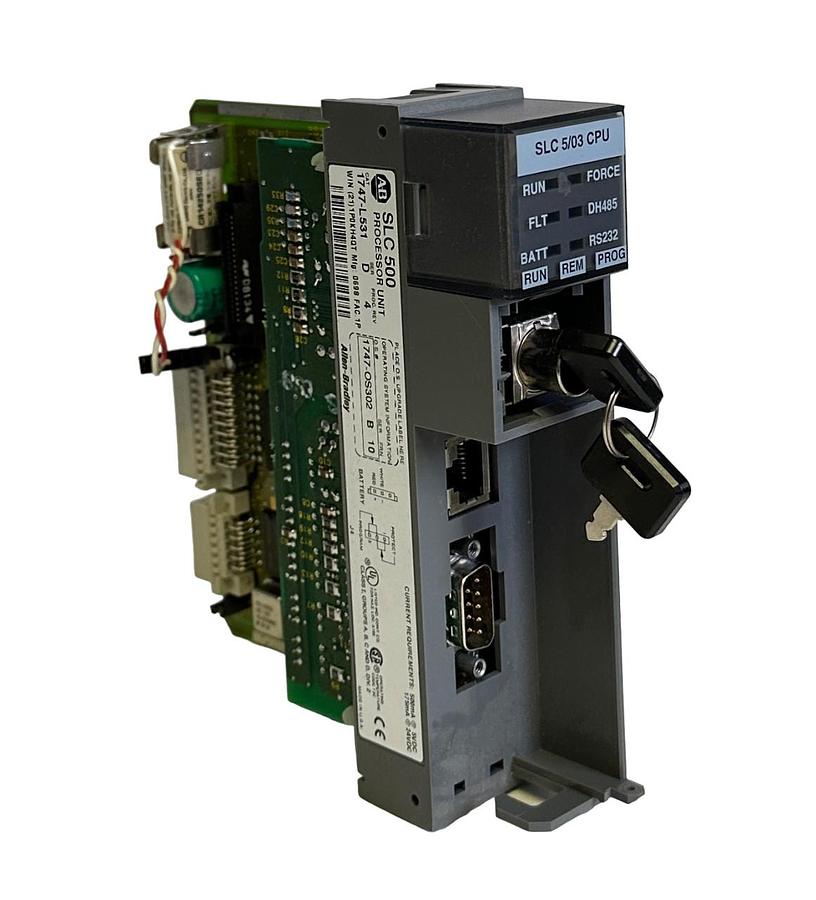 Used ALLEN BRADLEY 1747-L531 /D SLC 500 PROCESSOR MODULE 5/03 1747-OS302 /B 1747L531