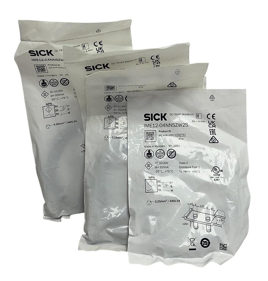 Used 5 SICK IME12-04NNSZW2S / 1040757 INDUCTIVE PROXIMITY SENSORS 10-30VDC 200mA NSFS