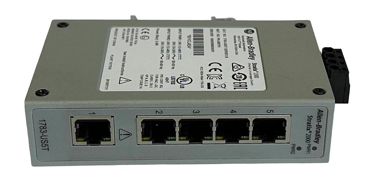 Used NEW ALLEN BRADLEY 1783-US5T /B Stratix 2000 5-PORT UNMANAGED EtherNet SWITCH 24V