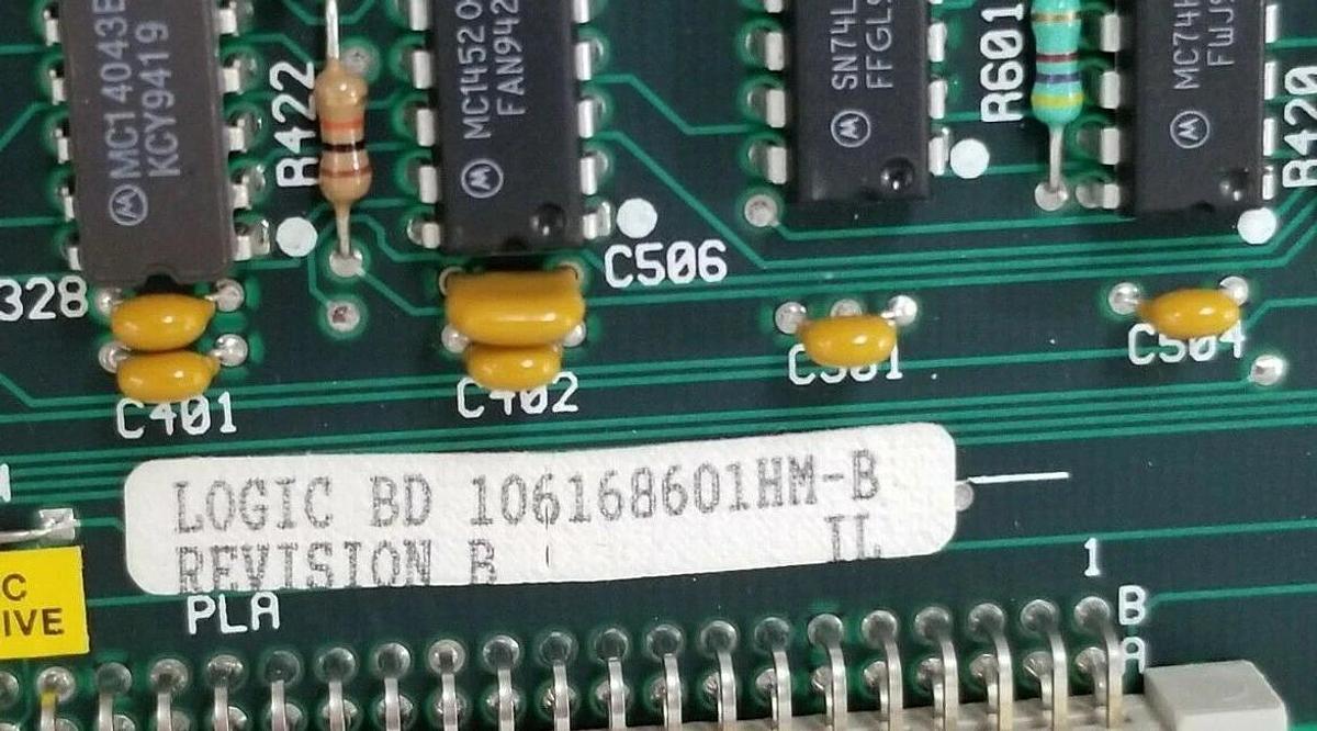 Used BOSTON / FINCOR 106168601HM-B LOGIC BOARD REV: B 106168601HM