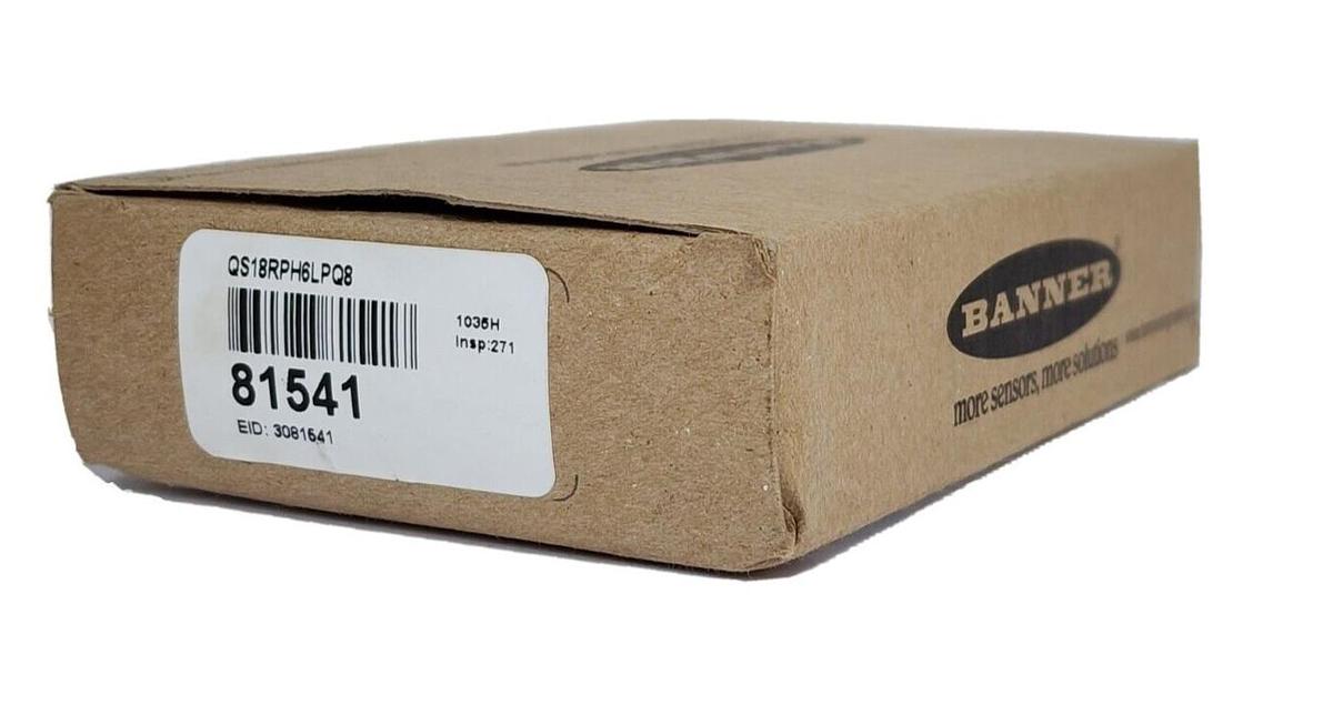 Used NIB BANNER QS18RPH6LPQ8 PHOTOELECTRIC SENSOR 81541, 10-30VDC