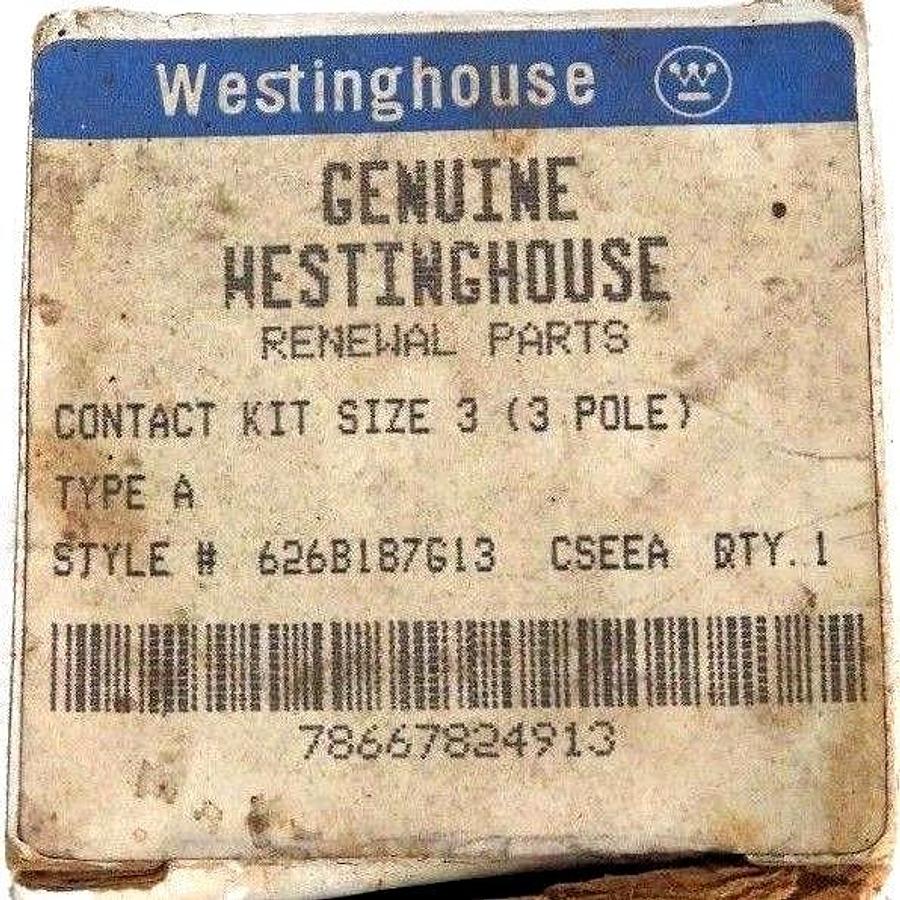 Used 2 NEW WESTINGHOUSE 626B187G13 MAIN CONTACTS (3 POLE) SIZE 3 TYPE A CONTACT KITS